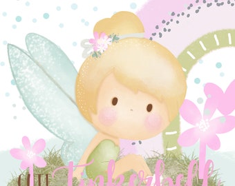 Tinkerbell Acuarela , Tinkerbell clipart , Princess clipart, Acuarela Campanita