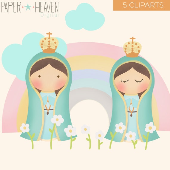 Cute Virgen Mary COMMERCIAL USE OK