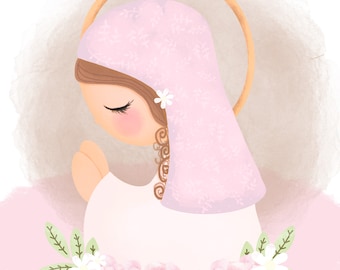 Virgen Mary Clipart, Clipart, Virgen Clipart, Cute Clipart, Virgen Maria Clipart, Girl Clipart