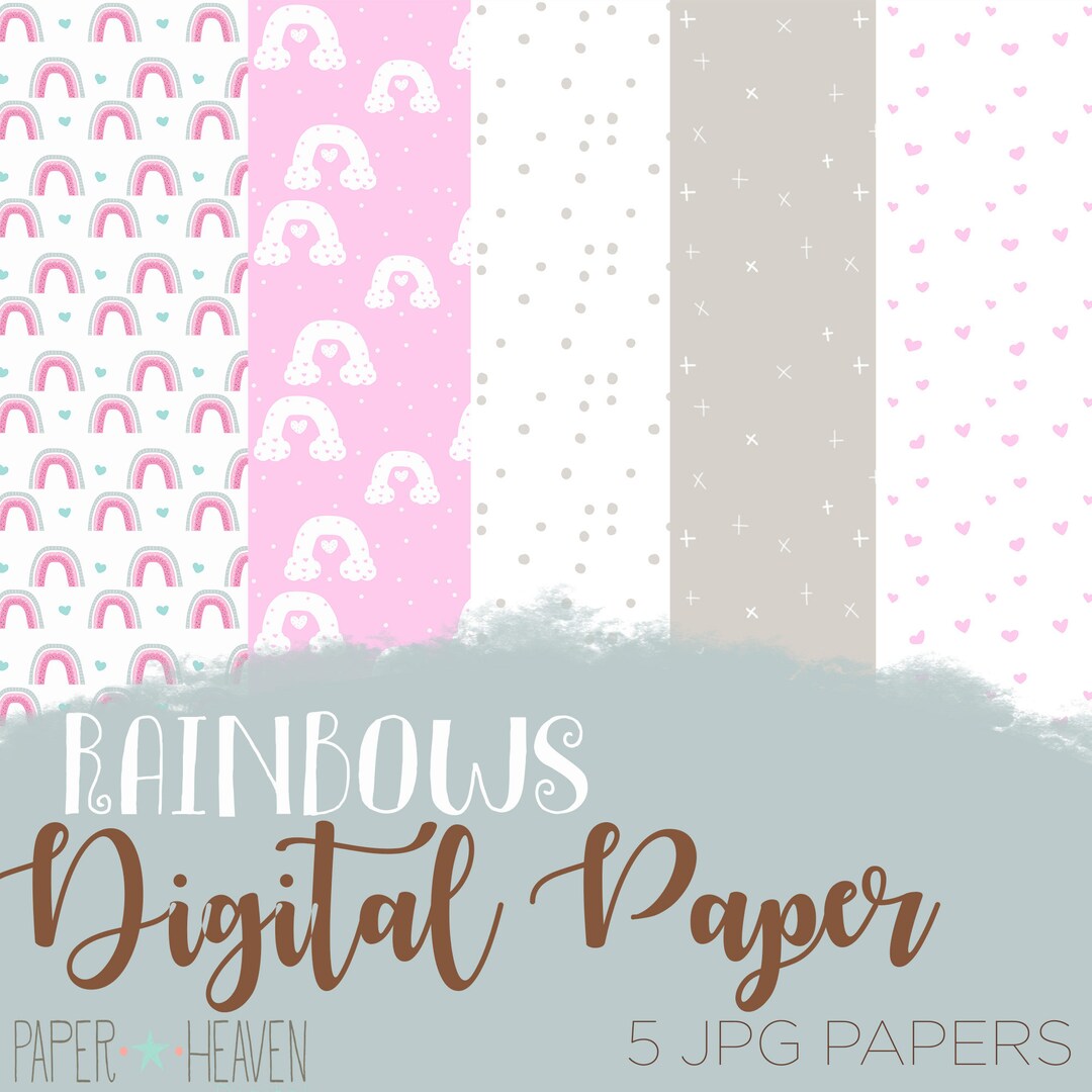 Paper, Printable Paper, Digital Paper Set, Cute Paper Design, Printable ...