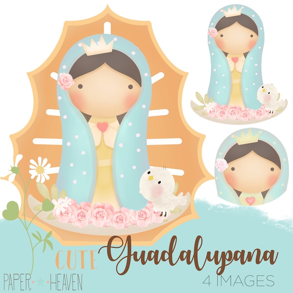 Illustration clipart Vierge de Guadalupe, graphique, religieux, chrétien, saint, bible, priant pour se marier, ange, notre-Dame, mexicaine