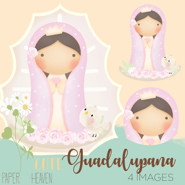 Virgin of Guadalupe clipart illustration, graphic, religious, christian, holy, bible, praying marry, angel, our lady, mexican, catholic art