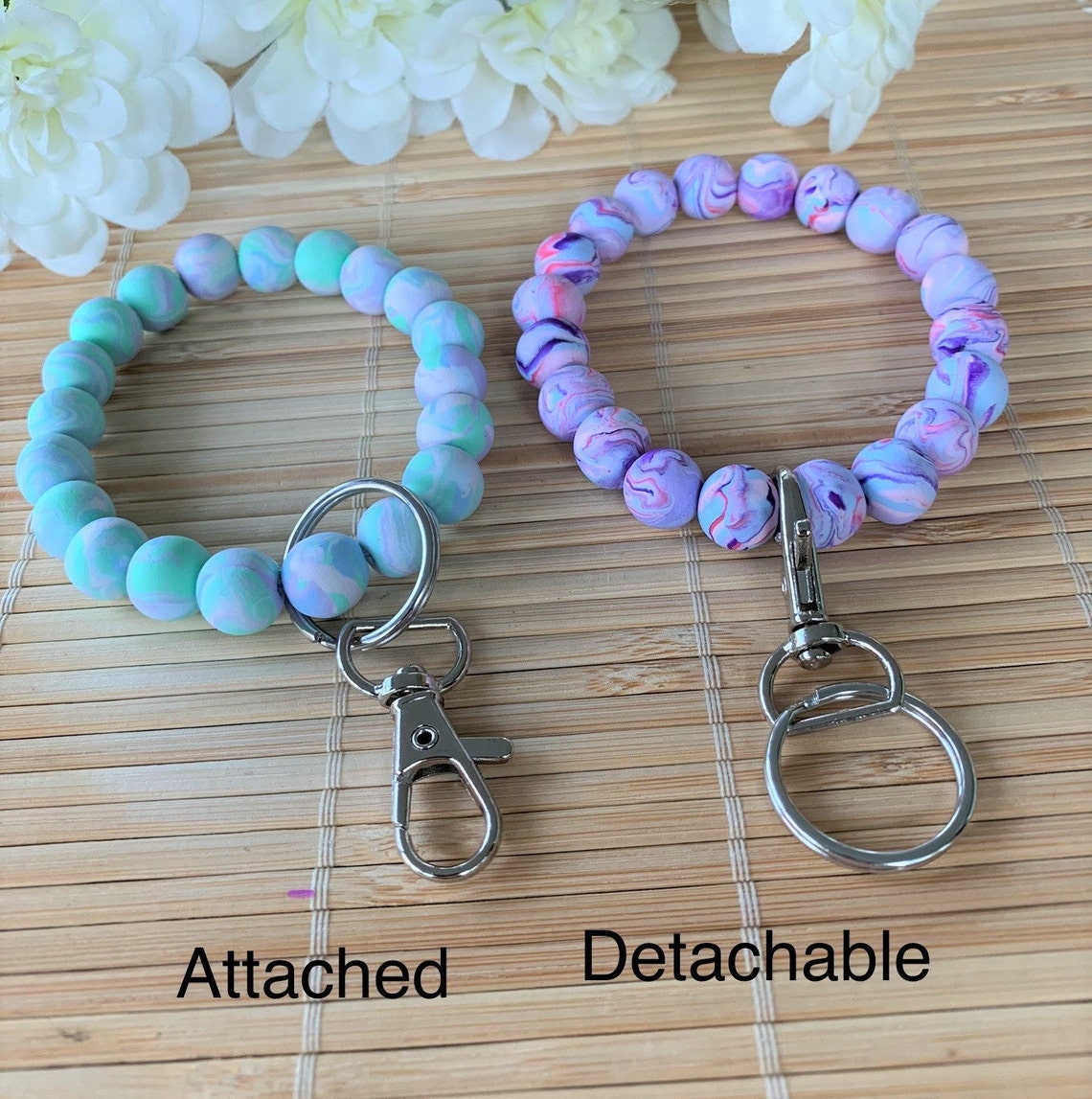 Custom Beaded Keychain Wristlet Made to Order Wrist Etsy