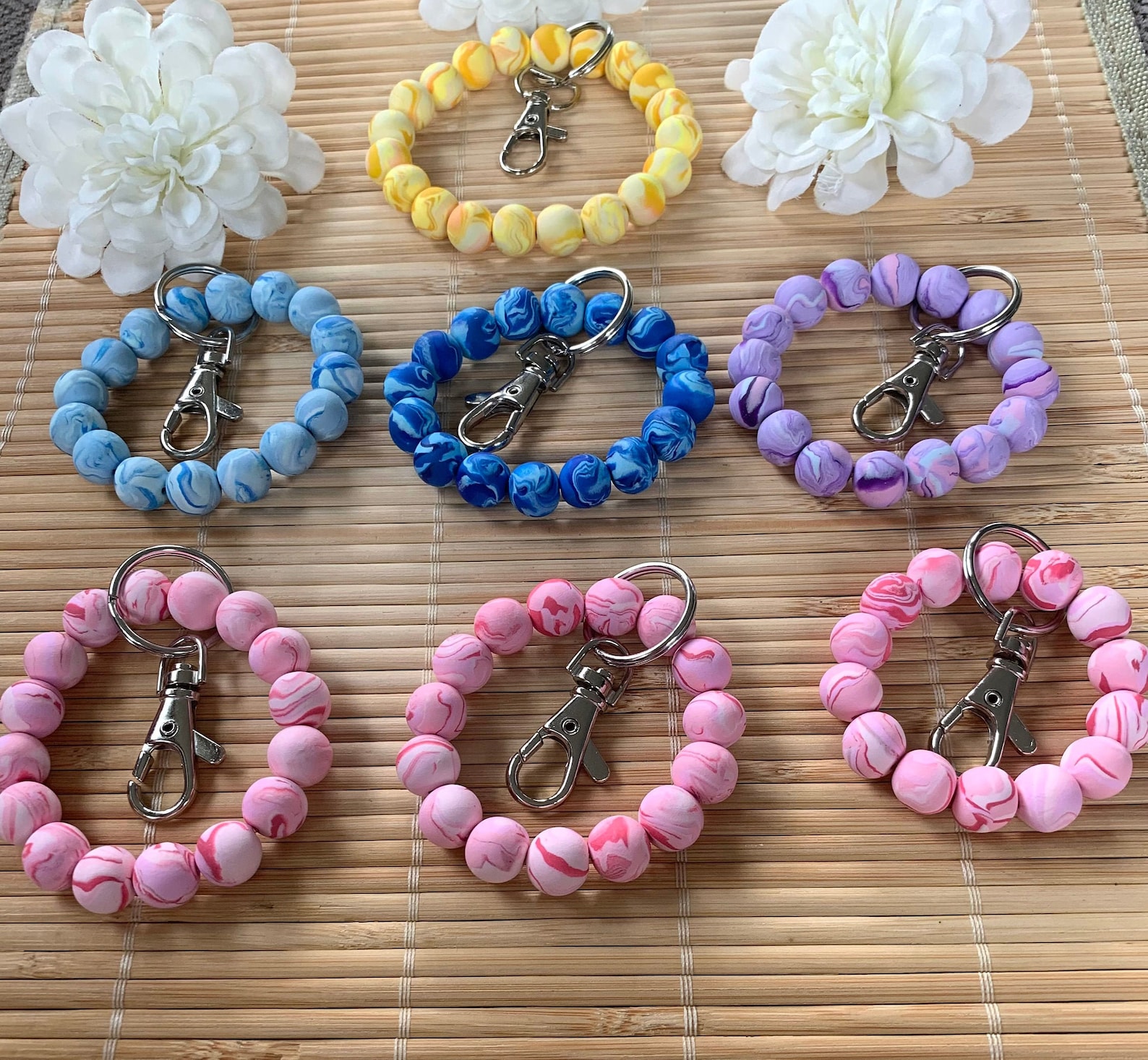 Custom Beaded Keychain Wristlet Create Your Own Wrist Etsy