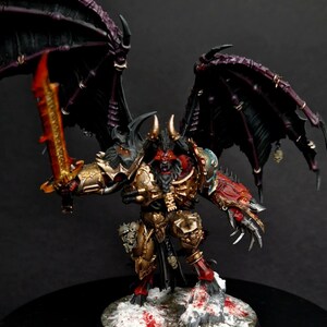 Daemon Prince Miniature, Pro Painted | Custom Sci-Fi Model Painting Commission Service