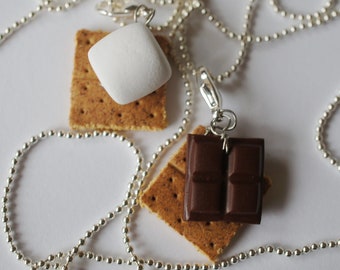 Smore Best Friend Halsketten, MIniatur Essen Schmuck, Polymer Clay Essen Freundschaft Halsketten