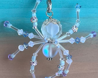 June Birthday Gift June Birthstone Spider Pendant  June Wine Charn Birthstone Ornament June Birthstone Charm June Suncatcher Spider