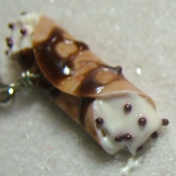 Cannoli Charm, Miniature Food Charm