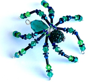 May Birthday Gift May Birthstone Spider Pendant  May Wine Charn Birthstone Ornament May Birthstone Charm May Suncatcher Spider