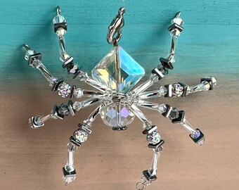 April Birthday Gift April Birthstone Spider Pendant  April Wine Charn Birthstone Ornament April Birthstone Charm April Suncatcher Spider