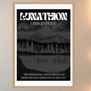 Lunathion Crescent City Digital Print Wall Art Bookish Poster