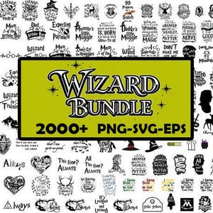 Mega Wizard SVG Bundle, Magical Png Svg Files, Cricut Cut Files, Silhouette Cameo, Eps Dxf Png, Wizard Cut Files, Instant Download