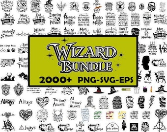 Mega Wizard SVG Bundle, Magical Png Svg Files, Cricut Cut Files, Silhouette Cameo, Eps Dxf Png, Wizard Cut Files, Instant Download