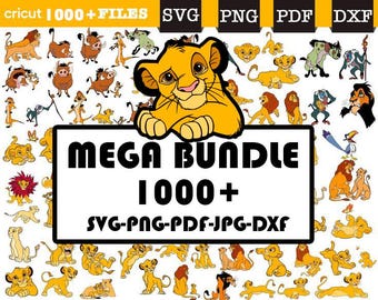 Pacote de imagens SVG de filhote de leão da savana, clipart de animais da selva, designs para camisetas de aniversário infantis (download digital)