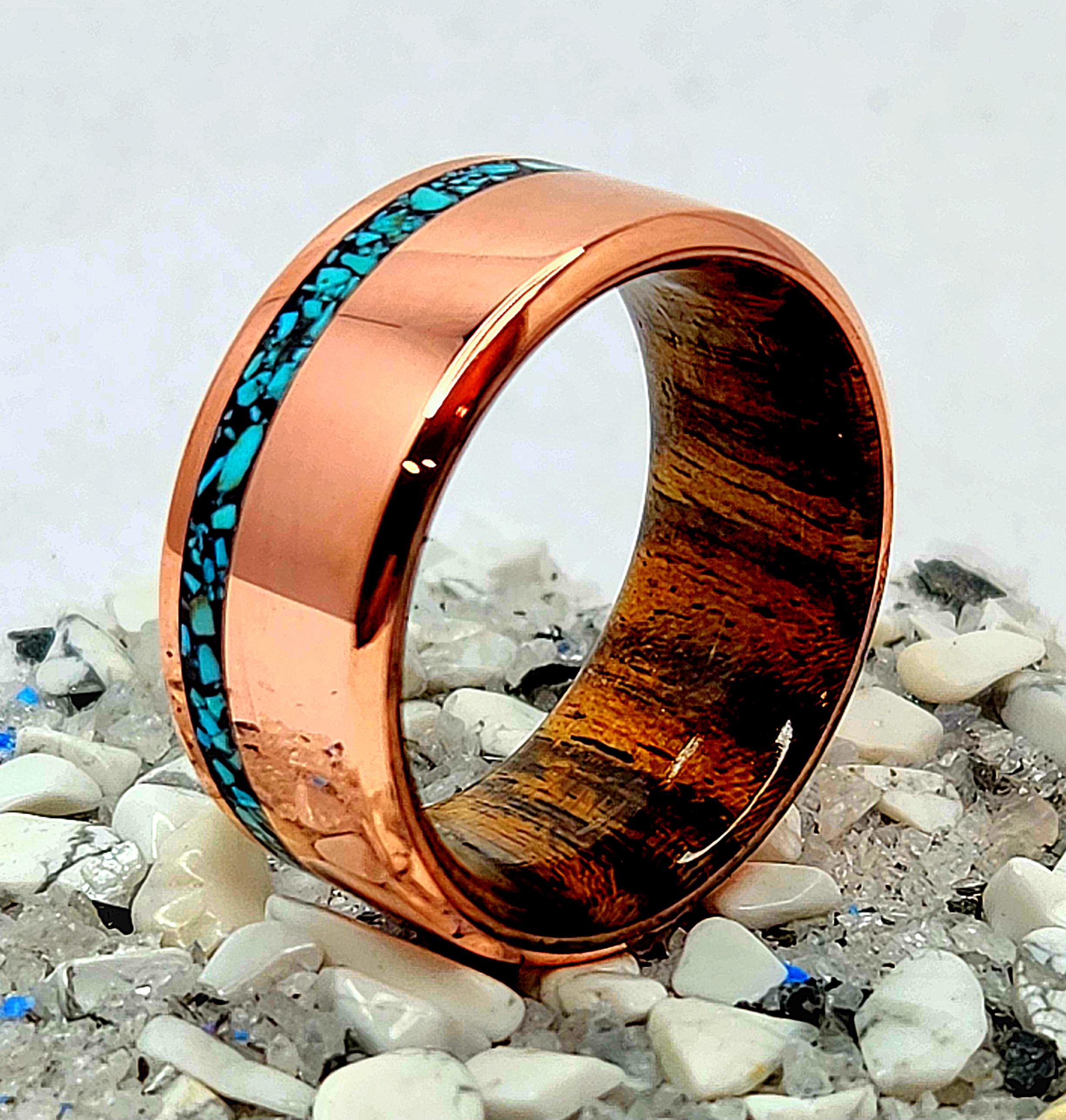 Native Turquoise, Handmade Copper Ring