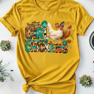 Juste une fille qui aime les poules, poules, PNG occidentale, PNG champêtre, maman, idéal pour sublimation ou DTF, à télécharger gratuitement