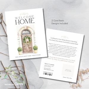 Welcome Home Real Estate Postcard Template, Editable Realtor New Home Buying Post Card, Printable Summer Farming, Pop By Post Card, Canva