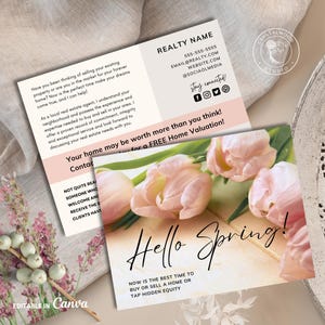 Spring Real Estate Postcard Template, Editable Realtor April May Farming Postcard, Printable Spring Farming Pop By Mailer Post Card, Canva