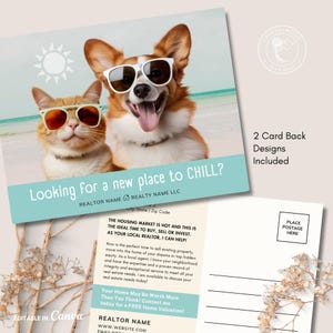 Summer Real Estate Farming Postcard Template, Editable Neighborhood Realtor Summer Postcard, Printable June, July Pop By Post Card, Canva
