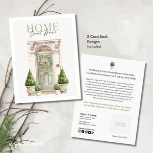 Spring Real Estate Postcard Template, Editable Spring Neighborhood Realtor Postcard, Printable May Farming Postcard, Pop By Post Card, Canva