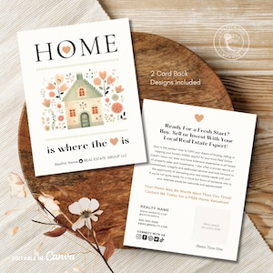 Spring Summer Editable Real Estate Postcard Template, Neighborhood Realtor Postcard, Printable Realtor Farming, Pop By Post Card, Canva