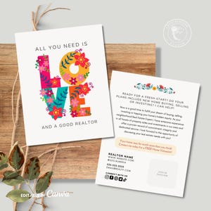 Real Estate Post Card Template, Editable Neighborhood Realtor Introduction Postcard, Local Realtor Marketing, Farming, Pop-By Card, Canva