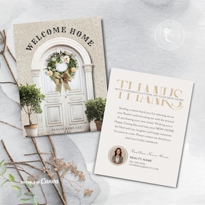 New Home Congratulations From Realtor Card Template, Realtor Thank You Card, Happy Closing Day Realtor Post Card, Printable Editable, Canva