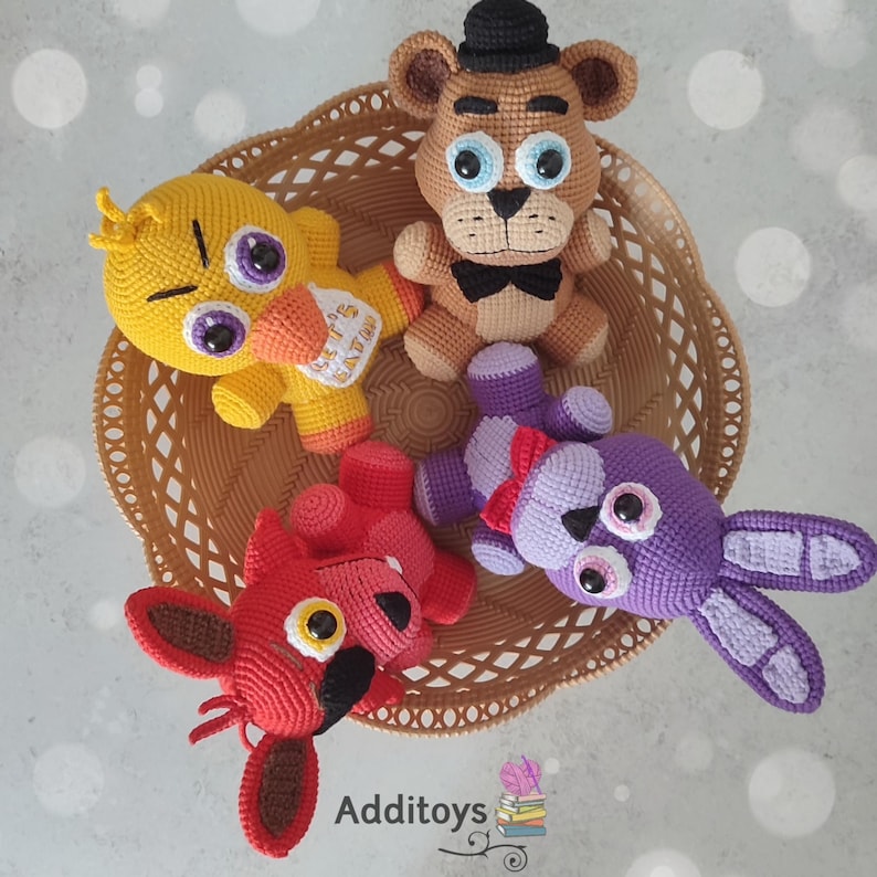 Five Night at Freddy’s CROCHET PATTERN, Glamrock Freddy Fazbear - Etsy