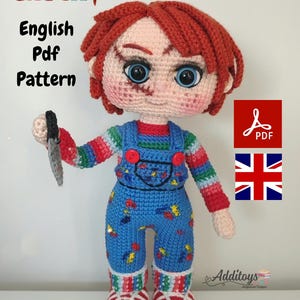 CROCHET PATTERN Chucky Doll, Creepy Kid Amigurumi Pattern