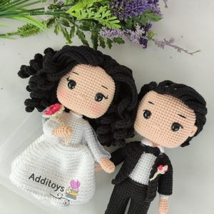 Crochet Pattern, Amigurumi Pattern, amigurumi doll, wedding crochet, wedding doll pattern, amigurumi wedding, crochet wedding doll, crochet bride groom, bride groom pattern, crochet doll, crochet doll pattern, digital download, bride and groom doll