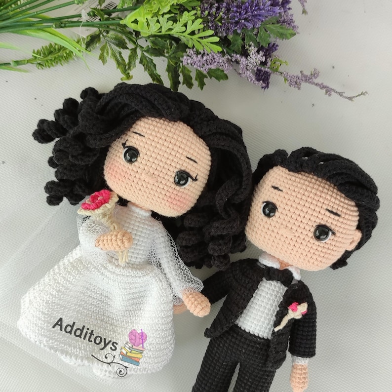 Crochet Pattern, Amigurumi Pattern, amigurumi doll, wedding crochet, wedding doll pattern, amigurumi wedding, crochet wedding doll, crochet bride groom, bride groom pattern, crochet doll, crochet doll pattern, digital download, bride and groom doll