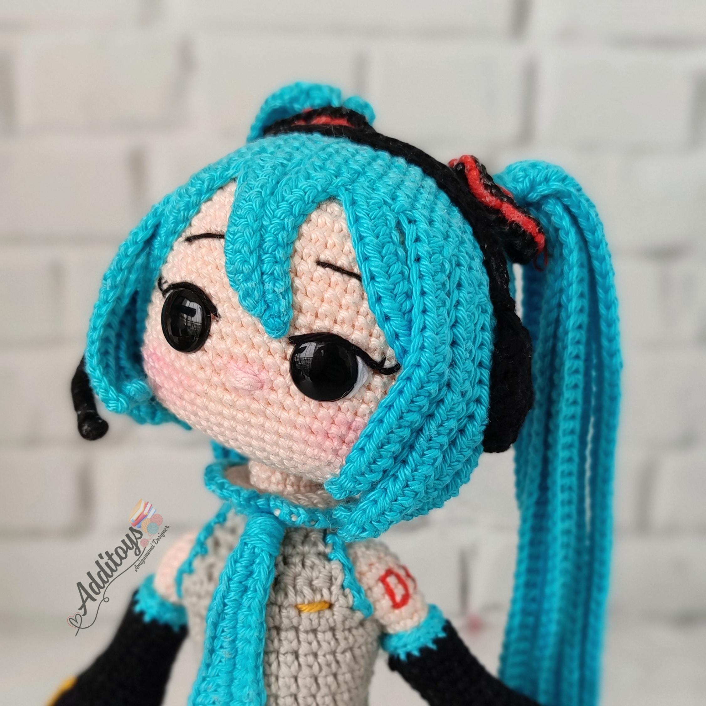 初音ミクのかぎ針編み人形のパターン、あみぐるみチュートリアル (PDF