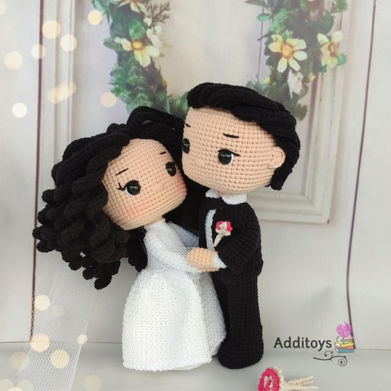Crochet Pattern, Amigurumi Pattern, amigurumi doll, wedding crochet, wedding doll pattern, amigurumi wedding, crochet wedding doll, crochet bride groom, bride groom pattern, crochet doll, crochet doll pattern, digital download, bride and groom doll