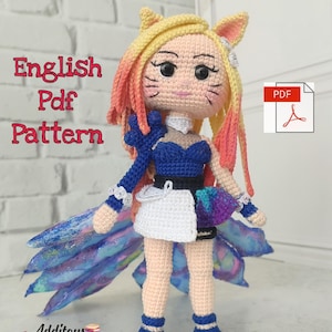 League of Legends- Ahri CROCHET PATTERN, Ahri/Kda, LOL Fox Doll Pdf