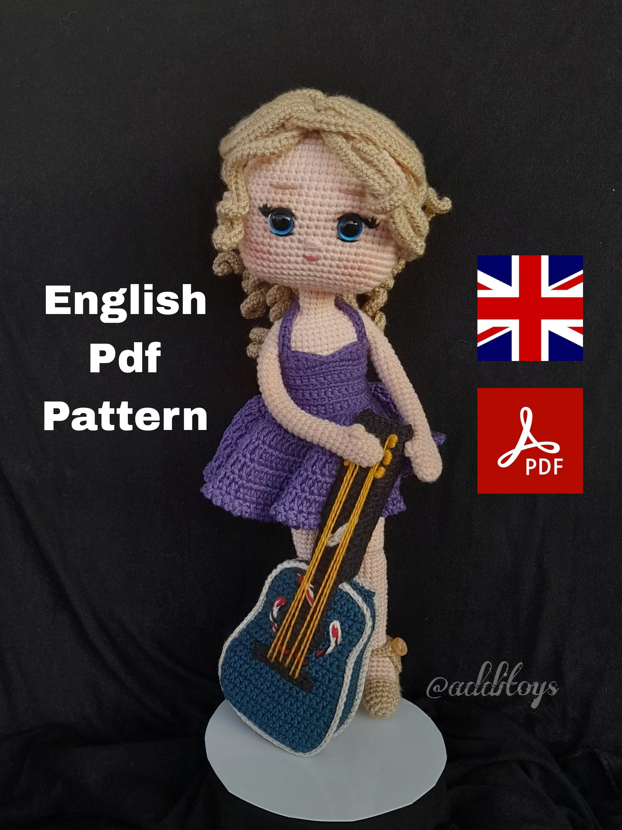 Taylor Swift Pattern Crochet Taylor Swift Doll Pattern: Amigurumi Singer (PDF Pattern) - Etsy