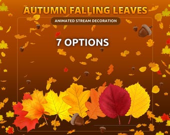 Herfststreamdecoratie | Geanimeerd | Herfstoverlay | Geanimeerde overlay met vallende bladeren | Herfst/Thanksgiving streamdecoratie Twitch