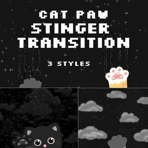 Stream Transition Black Cat Scratches Twitch OBS
