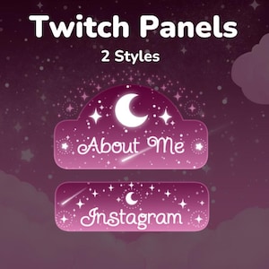 Twitch Panels Celestial Pink Night Dreamy Aesthetic About Me