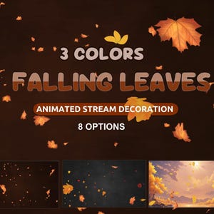 Fall Animated Overlay - Falling Leaves Stream Decoration Twitch, Autumn Thanksgiving overĺay