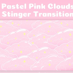 Pink Transition Pink Cloud Stinger for Twitch, Stream, Video, OBS ( webm)