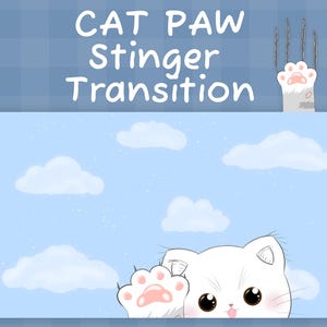 Stream Transition Blue Cat Scratches Celestial Aesthetic Blue Stinger Steam Transition OBS Blue Overlay Scene Blue Transition Screen