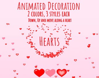 Corazones animados superpuestos: Decoración de San Valentín (Webm)