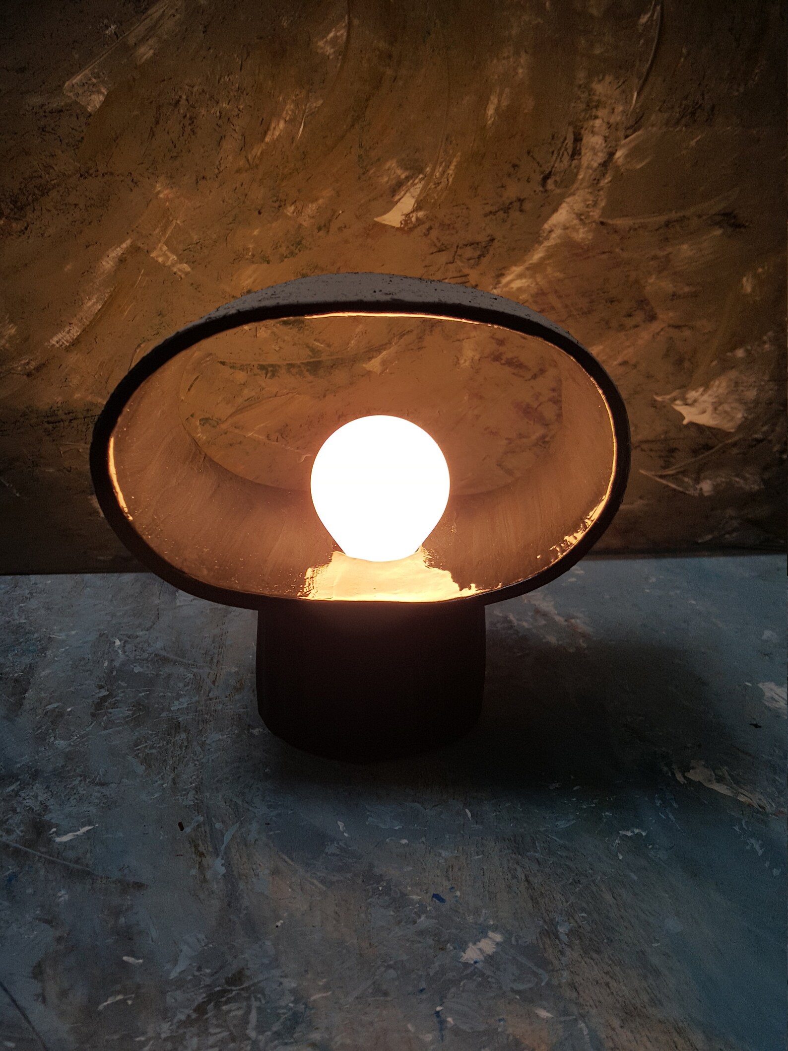 Iconic Oval Form Exclusive Ceramic Bedside Lamp Table Lamp Etsy