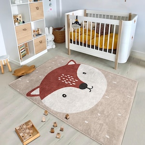 Fox Design Kinder Spielteppich, Teppich für Kinder, Kinderzimmer Teppich, Spielteppich, Spielteppich, Spielteppich, Spielzimmerteppich, Kinderzimmerdeko