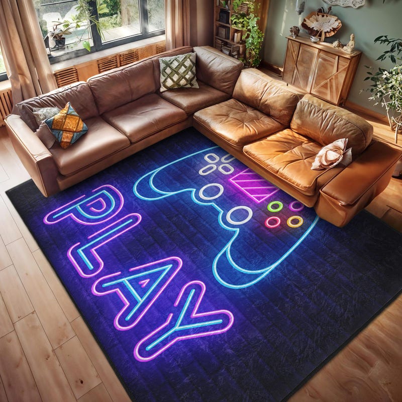 Rgb Gaming Rug Gaming Rugs - Etsy