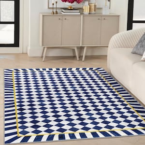 Personalizable Home Accent Carpet - Striped Geo Mat - Chic Interior Carpet Square Rug