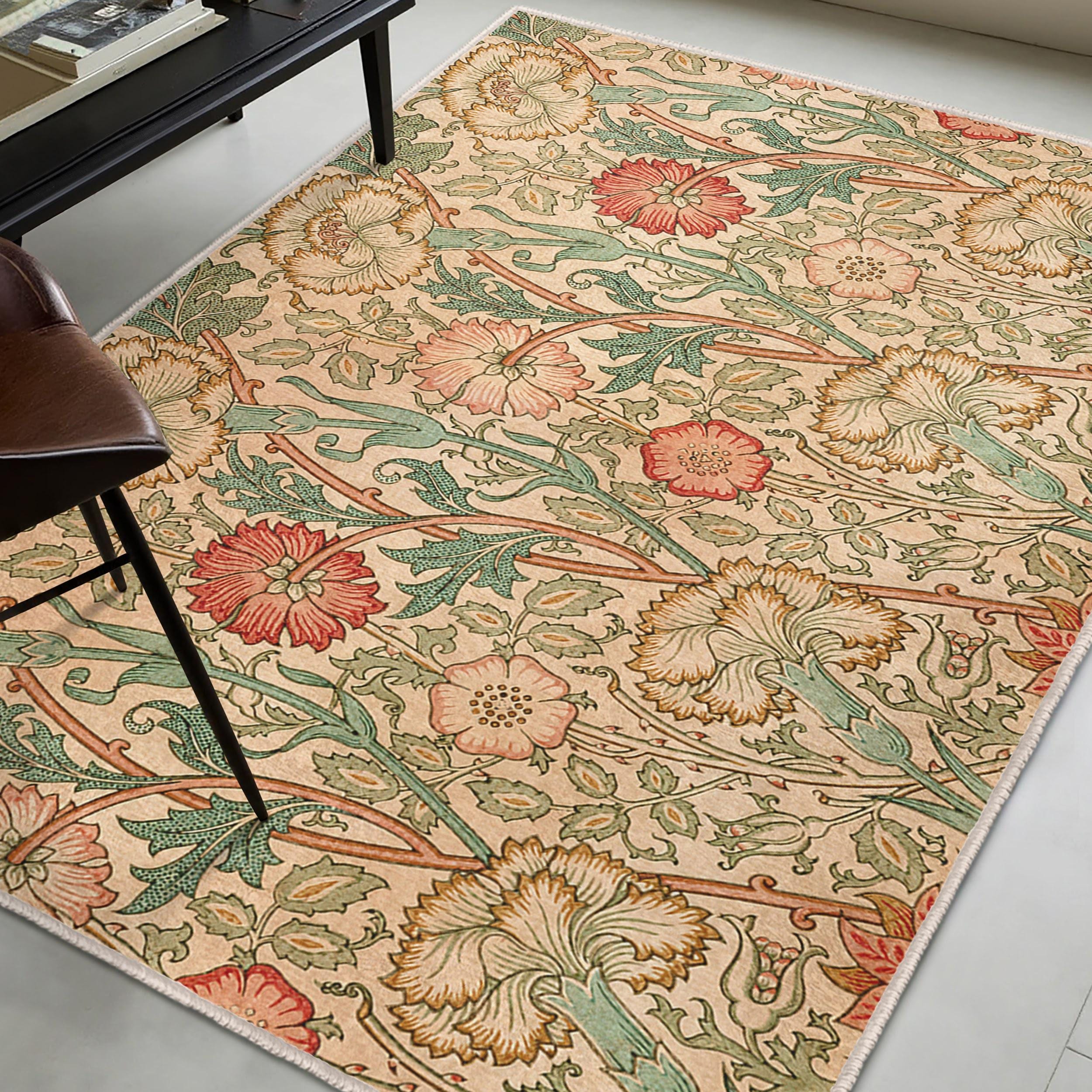 CIHCOHOME Spring Plant by William Morris Vloerkleed, antislip