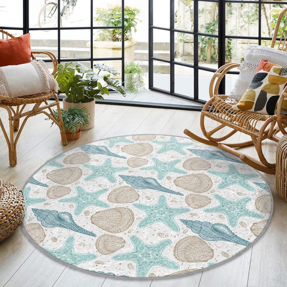 round beach rug