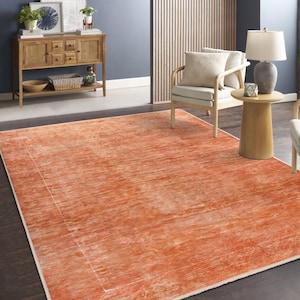 Earthy Texture Area Rug - Fiery Rust Tones Carpet -terra Cotta Square ...