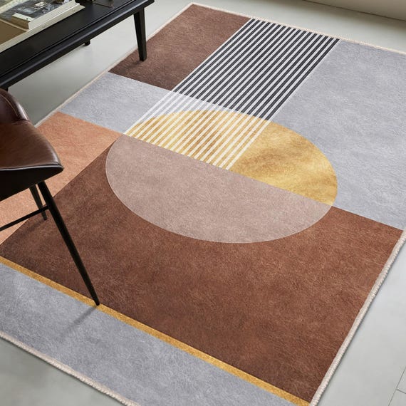 Tappeto Runner A Quadri 60x180 Cm | Moderno E Antiscivolo Per Corridoio E Cucina | Lavabile In Lavatrice